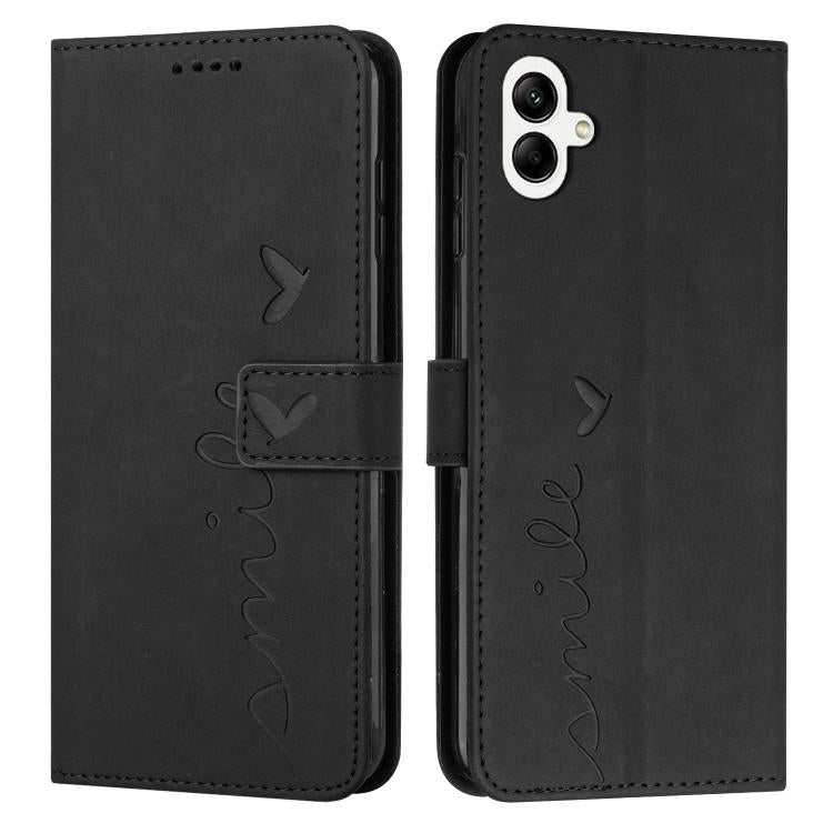 Custodia per telefono in pelle goffrata con cuore e cordino lungo, For Samsung Galaxy A57 5G, For Galaxy A27 5G, For Samsung Galaxy A07 4G, For Samsung Galaxy A17 / A26 5G