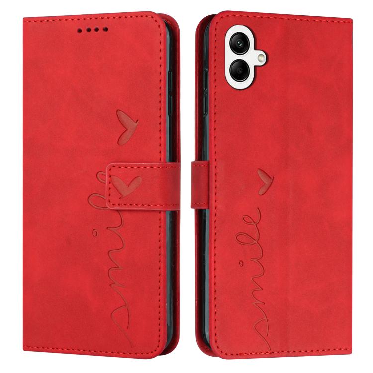 Custodia per telefono in pelle goffrata con cuore e cordino lungo, For Samsung Galaxy A57 5G, For Galaxy A27 5G, For Samsung Galaxy A07 4G, For Samsung Galaxy A17 / A26 5G