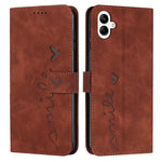 Custodia per telefono in pelle goffrata con cuore e cordino lungo, For Samsung Galaxy A57 5G, For Galaxy A27 5G, For Samsung Galaxy A07 4G, For Samsung Galaxy A17 / A26 5G