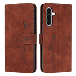 Custodia per telefono in pelle goffrata con cuore e cordino lungo, For Samsung Galaxy A57 5G, For Galaxy A27 5G, For Samsung Galaxy A07 4G, For Samsung Galaxy A17 / A26 5G