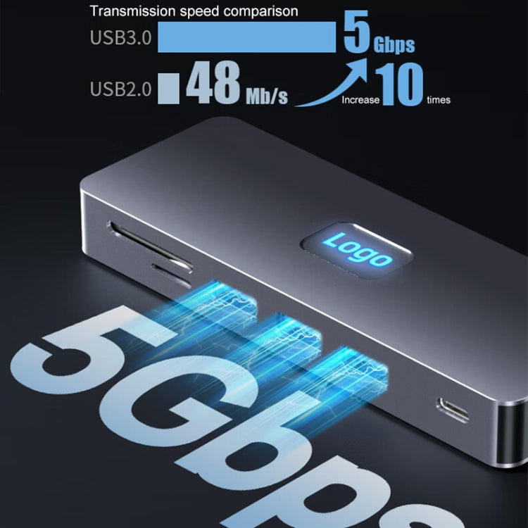 BYL-2411 11 in 1 HUB Type-C Docking Station con 3 x USB3.0, PD100W, SD/TF, RJ45, Type-C, VGA, HDTV, jack da 3,5 mm, BYL-2411