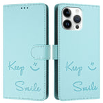 Custodia per telefono in pelle RFID con stampa Smile Embossing, For iPhone 14 Pro Max, For iPhone SE 2022 / 2020 / 8 / 7, For iPhone 13 Pro Max, For iPhone 13 Pro