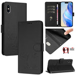 Custodia per telefono in pelle RFID con stampa Smile Embossing, For iPhone X / XS, For iPhone XR, For iPhone XS Max, For iPhone 8 Plus / 7 Plus