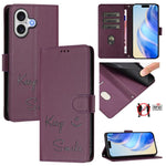 Custodia per telefono in pelle RFID con stampa Smile Embossing, For iPhone 17 Pro Max, For iPhone 17 Pro, For iPhone 17, For iPhone Air