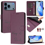 Custodia per telefono in pelle RFID con stampa Smile Embossing, For iPhone 17 Pro Max, For iPhone 17 Pro, For iPhone 17, For iPhone Air