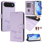 Custodia per telefono in pelle RFID con stampa Smile Embossing, For iPhone 17 Pro Max, For iPhone 17 Pro, For iPhone 17, For iPhone Air