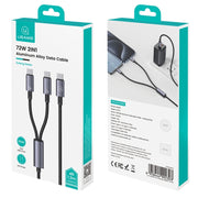 Cavo di ricarica rapida USAMS SJ740 1,2 m 72 W 2 in 1 di tipo C, SJ740