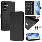 Custodia per telefono in pelle RFID con stampa Smile Embossing, For Samsung Galaxy S26 5G, For Samsung Galaxy S25 Edge 5G, For Samsung Galaxy S25 5G, For Samsung Galaxy S25+ 5G