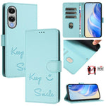 Custodia per telefono in pelle RFID con stampa Smile Embossing, For Samsung Galaxy S26 5G, For Samsung Galaxy S25 Edge 5G, For Samsung Galaxy S25 5G, For Samsung Galaxy S25+ 5G