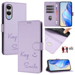 Custodia per telefono in pelle RFID con stampa Smile Embossing, For Samsung Galaxy S26 5G, For Samsung Galaxy S25 Edge 5G, For Samsung Galaxy S25 5G, For Samsung Galaxy S25+ 5G