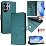 Custodia per telefono in pelle RFID con stampa Smile Embossing, For Galaxy S26 FE 5G 5G, For Samsung Galaxy S26+ 5G, For Samsung Galaxy S26 Edge 5G, For Samsung Galaxy S26 Ultra 5G