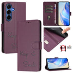 Custodia per telefono in pelle RFID con stampa Smile Embossing, For Galaxy S26 FE 5G 5G, For Samsung Galaxy S26+ 5G, For Samsung Galaxy S26 Edge 5G, For Samsung Galaxy S26 Ultra 5G