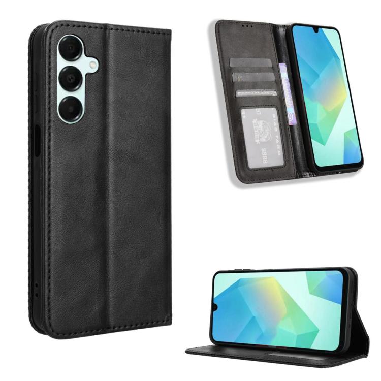 Custodia per telefono in pelle con fibbia magnetica e texture retrò, For Samsung Galaxy A36 5G, For Samsung Galaxy A16 5G, For Samsung Galaxy A06
