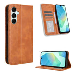 Custodia per telefono in pelle con fibbia magnetica e texture retrò, For Samsung Galaxy A36 5G, For Samsung Galaxy A16 5G, For Samsung Galaxy A06
