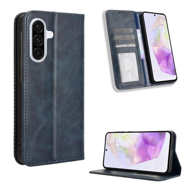 Custodia per telefono in pelle con fibbia magnetica e texture retrò, For Galaxy A57 5G, For Galaxy A37 5G, For Galaxy A27 5G, For Samsung Galaxy A07 4G, For Samsung Galaxy A06 5G, For Samsung Galaxy A56 5G