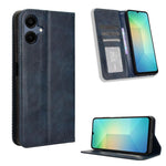 Custodia per telefono in pelle con fibbia magnetica e texture retrò, For Galaxy A57 5G, For Galaxy A37 5G, For Galaxy A27 5G, For Samsung Galaxy A07 4G, For Samsung Galaxy A06 5G, For Samsung Galaxy A56 5G