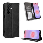Custodia per telefono in pelle con fibbia magnetica e texture retrò, For Galaxy A57 5G, For Galaxy A37 5G, For Galaxy A27 5G, For Samsung Galaxy A07 4G, For Samsung Galaxy A06 5G, For Samsung Galaxy A56 5G