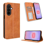 Custodia per telefono in pelle con fibbia magnetica e texture retrò, For Galaxy A57 5G, For Galaxy A37 5G, For Galaxy A27 5G, For Samsung Galaxy A07 4G, For Samsung Galaxy A06 5G, For Samsung Galaxy A56 5G