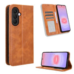 Custodia per telefono in pelle con fibbia magnetica e texture retrò, For Galaxy A57 5G, For Galaxy A37 5G, For Galaxy A27 5G, For Samsung Galaxy A07 4G, For Samsung Galaxy A06 5G, For Samsung Galaxy A56 5G