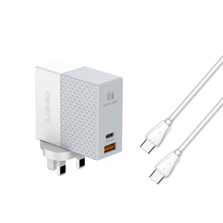 Caricabatterie LDNIO 65W USB-C con cavo Tipo-C