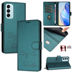 Custodia per telefono in pelle RFID con stampa Smile Embossing, For Samsung Galaxy M54 / F54 5G, For Samsung Galaxy M14 5G Global, For Samsung Galaxy M23 5G / M13 4G, For Samsung Galaxy M53 5G