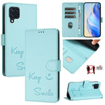 Custodia per telefono in pelle RFID con stampa Smile Embossing, For Samsung Galaxy M33 5G Global, For Samsung Galaxy M52 5G, For Samsung Galaxy M32 4G / M22, For Samsung Galaxy M62 / F62 4G