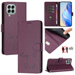 Custodia per telefono in pelle RFID con stampa Smile Embossing, For Samsung Galaxy M33 5G Global, For Samsung Galaxy M52 5G, For Samsung Galaxy M32 4G / M22, For Samsung Galaxy M62 / F62 4G