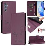 Custodia per telefono in pelle RFID con stampa Smile Embossing, For Samsung Galaxy M55 / C55 5G, For Samsung Galaxy XCover7 Pro, For Samsung Galaxy M15 / F15 5G Global, For Samsung Galaxy M34 5G / F34 5G