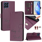 Custodia per telefono in pelle RFID con stampa Smile Embossing, For Samsung Galaxy M54 / F54 5G, For Samsung Galaxy M14 5G Global, For Samsung Galaxy M23 5G / M13 4G, For Samsung Galaxy M53 5G