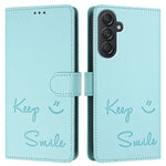 Custodia per telefono in pelle RFID con stampa Smile Embossing, For Samsung Galaxy M55 / C55 5G, For Samsung Galaxy XCover7 Pro, For Samsung Galaxy M15 / F15 5G Global, For Samsung Galaxy M34 5G / F34 5G