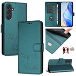 Custodia per telefono in pelle RFID con stampa Smile Embossing, For Samsung Galaxy M55 / C55 5G, For Samsung Galaxy XCover7 Pro, For Samsung Galaxy M15 / F15 5G Global, For Samsung Galaxy M34 5G / F34 5G