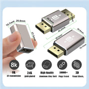 Adattatore 8K Ultra DP maschio-femmina