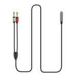 Cavo adattatore audio 6,35 mm TRS femmina a 2 TS maschio