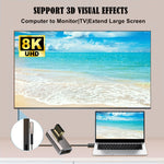 Convertitore adattatore Displayport maschio a Displayport femmina 8K PD1.4, A, B