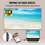 Convertitore adattatore Displayport maschio a Displayport femmina 8K 60Hz PD1.4, Up, Down, Left, Right