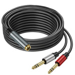 Cavo adattatore audio Y splitter 6,35 mm placcato oro