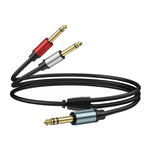 Cavo adattatore audio splitter Y 6,35 mm placcato oro