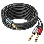 Cavo adattatore audio splitter Y 6,35 mm placcato oro