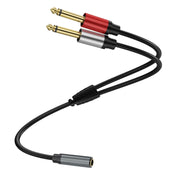 Cavo audio adattatore splitter mono Y da 3,5 mm TRS femmina a 2 x 6,35 mm TS maschio placcato oro, 0.3m, 1m, 2m, 3m, 5m