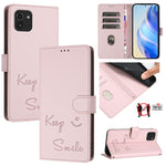 Custodia per telefono in pelle RFID con stampa Smile Embossing, For Samsung Galaxy A33 5G, For Samsung Galaxy A03 164mm, For Samsung Galaxy A03 166mm, For Samsung Galaxy A32 5G / M32 5G