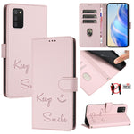 Custodia per telefono in pelle RFID con stampa Smile Embossing, For Samsung Galaxy A52 4G / 5G / A52s 5G, For Samsung Galaxy A03s 164mm, For Samsung Galaxy A03s 166mm, For Samsung Galaxy A03s 165.8mm