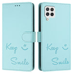 Custodia per telefono in pelle RFID con stampa Smile Embossing, For Samsung Galaxy A22 4G, For Samsung Galaxy A32 4G, For Samsung Galaxy A02 / M02, For Samsung Galaxy A72 4G / 5G