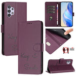 Custodia per telefono in pelle RFID con stampa Smile Embossing, For Samsung Galaxy A33 5G, For Samsung Galaxy A03 164mm, For Samsung Galaxy A03 166mm, For Samsung Galaxy A32 5G / M32 5G
