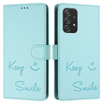 Custodia per telefono in pelle RFID con stampa Smile Embossing, For Samsung Galaxy A52 4G / 5G / A52s 5G, For Samsung Galaxy A03s 164mm, For Samsung Galaxy A03s 166mm, For Samsung Galaxy A03s 165.8mm