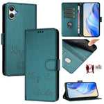 Custodia per telefono in pelle RFID con stampa Smile Embossing, For Galaxy A27 5G, For Samsung Galaxy A17 4G, For Samsung Galaxy A07 4G, For Samsung Galaxy A06 5G / 4G