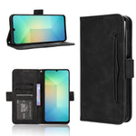Custodia per telefono in pelle con fessure per carte e texture in vitello effetto pelle, For Samsung Galaxy A06