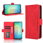 Custodia per telefono in pelle con fessure per carte e texture in vitello effetto pelle, For Samsung Galaxy A06