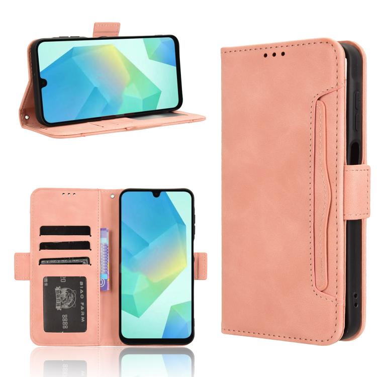 Custodia per telefono in pelle con fessure per carte e texture in vitello effetto pelle, For Samsung Galaxy A06 5G, For Samsung Galaxy A56 5G, For Samsung Galaxy A36 5G, For Samsung Galaxy A16 5G