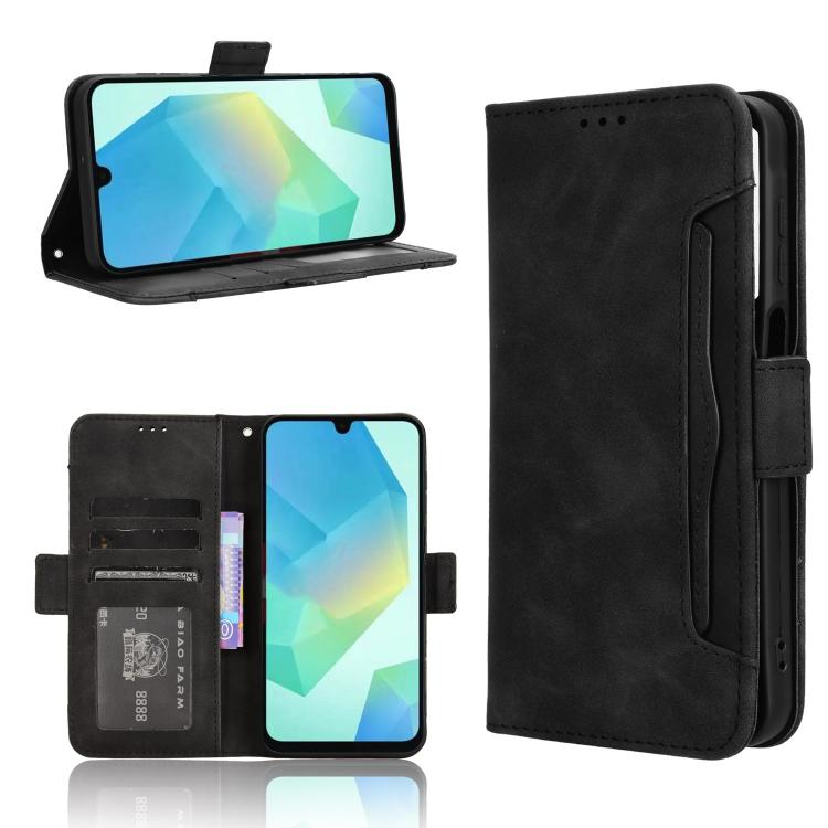 Custodia per telefono in pelle con fessure per carte e texture in vitello effetto pelle, For Samsung Galaxy A06 5G, For Samsung Galaxy A56 5G, For Samsung Galaxy A36 5G, For Samsung Galaxy A16 5G