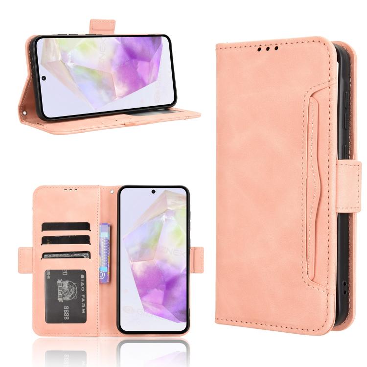 Custodia per telefono in pelle con fessure per carte e texture in vitello effetto pelle, For Samsung Galaxy A06 5G, For Samsung Galaxy A56 5G, For Samsung Galaxy A36 5G, For Samsung Galaxy A16 5G